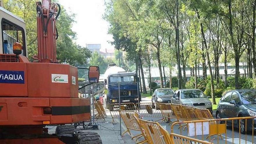 Obras de la actual concesionaria en la red de aguas de la ciudad. // RV