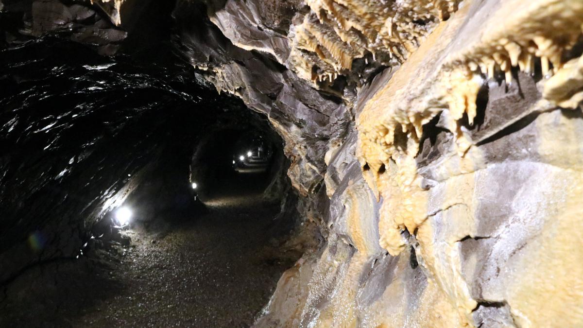 Una de les galeries de la mina de Riutort, a Guardiola de Berguedà