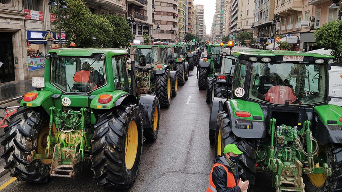 Imagen de archivo de una tractorada.