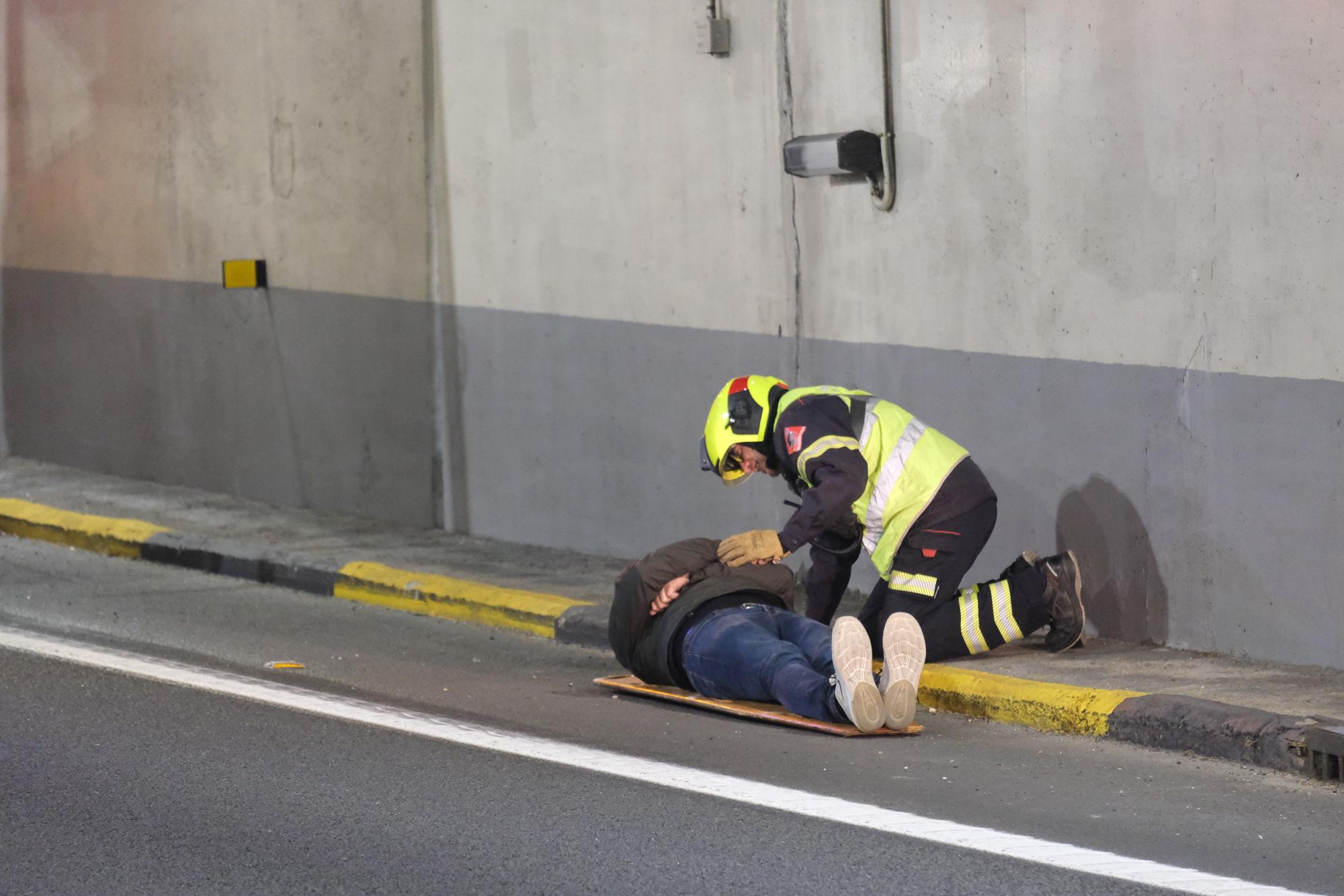 Accidente con incendio y dos heridos graves en el túnel de Villena: así ha sido el simulacro en la autovía A-31