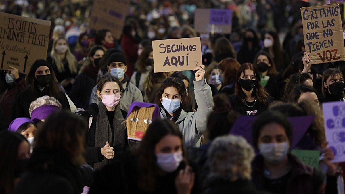 Manifestación del 8M en Barcelona en una imagen de archivo.