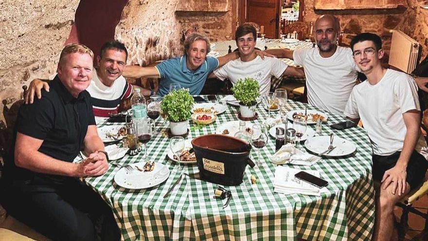 Pep Guardiola i Ronald Koeman tasten la gastronomia empordanesa a Serra de Daró