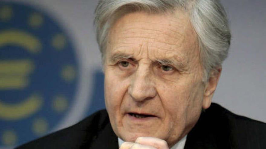 El presidente del Banco Central Europeo (BCE), Jean-Claude Trichet, durante la rueda de prensa que ofreció en Fráncfort