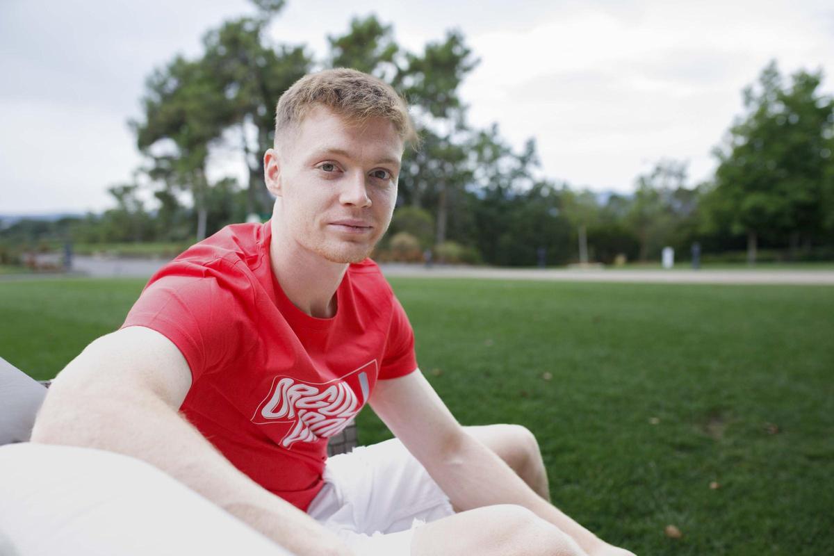 Viktor Tsygankov, durante la entrevista.