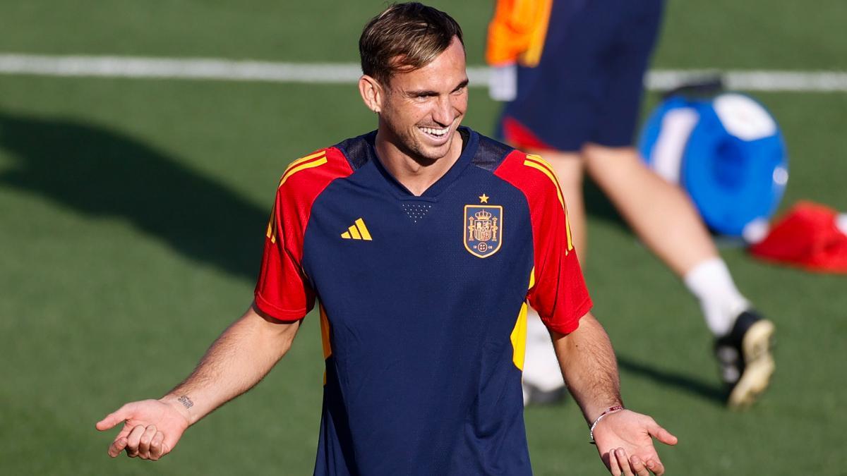 Fabián Ruiz en un entrenamiento con la selección española