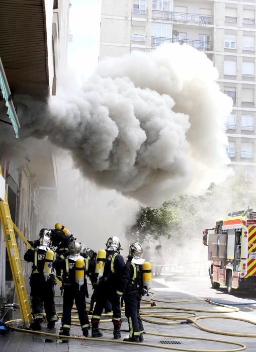 Incendio en un bar en el centro de Valladolid