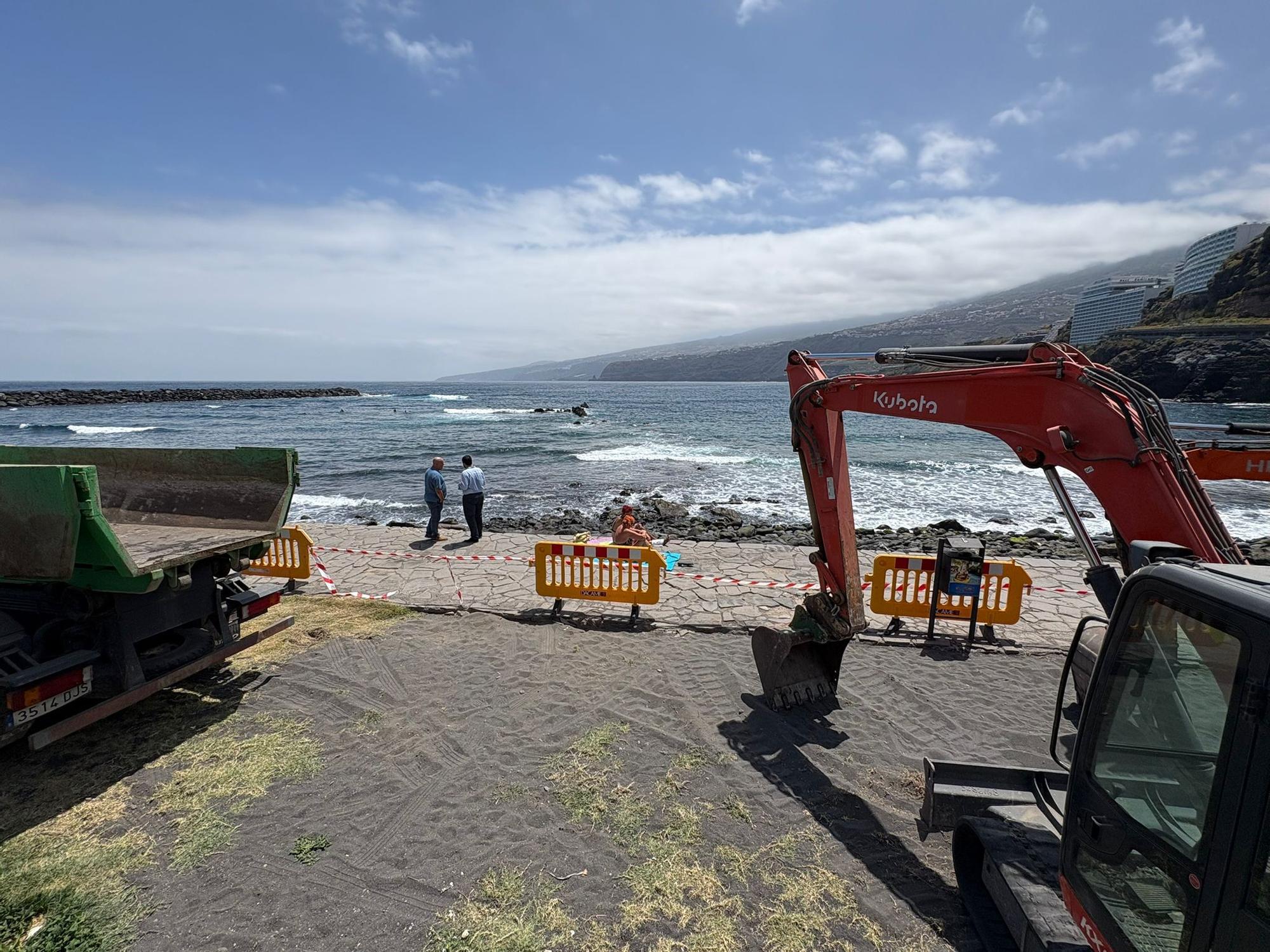Obras de mejora de playa Martiánez
