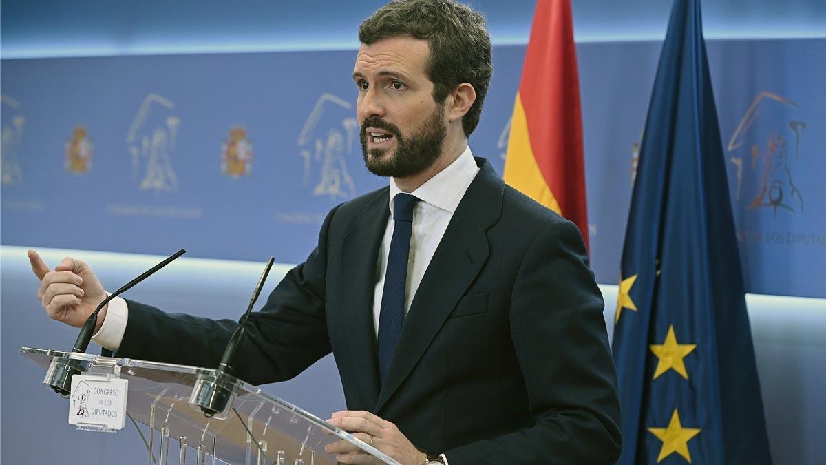 Pablo Casado rechaza apoyar a Pedro Sánchez mientras dependa de ERC desde la cárcel