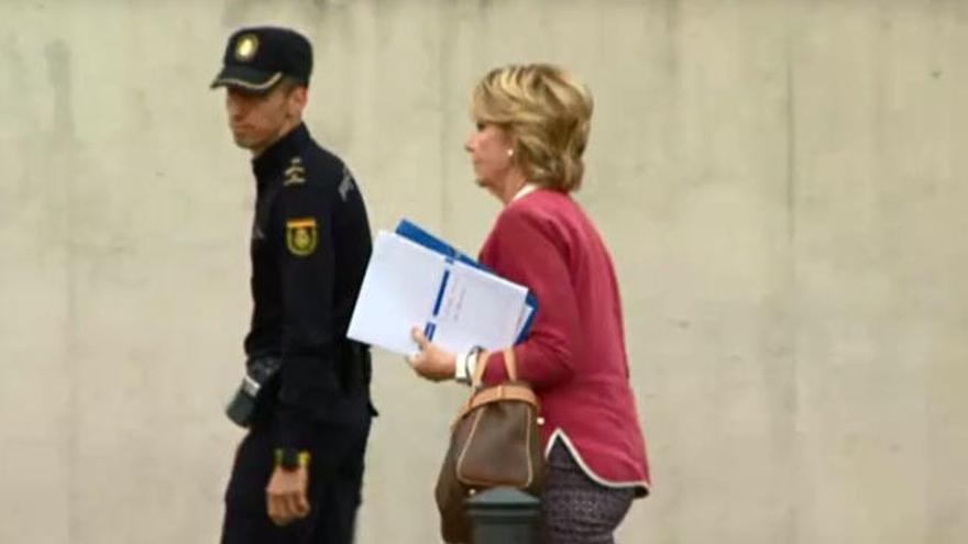 Esperanza Aguirre llega a la Audiencia para declarar en el juicio Gurtel