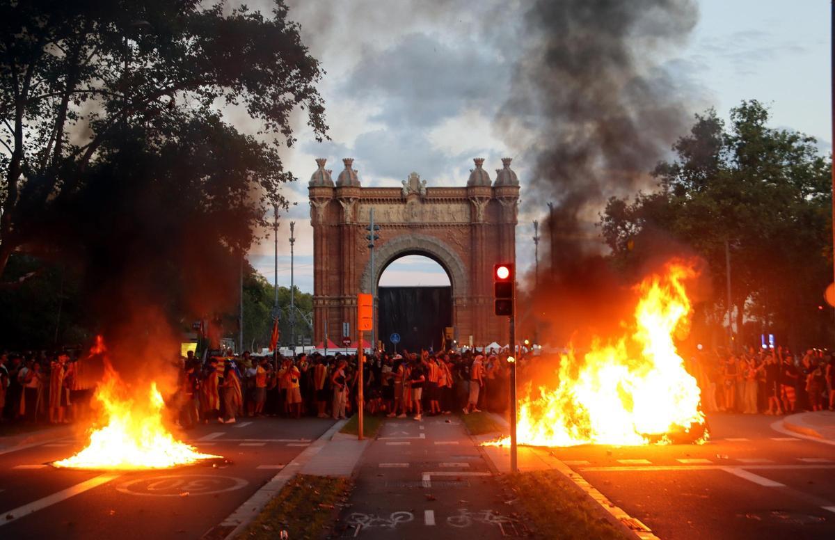 Incidentes después de la manifestación antifascista