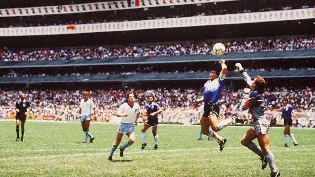 La mano de Maradona en la histórica final.