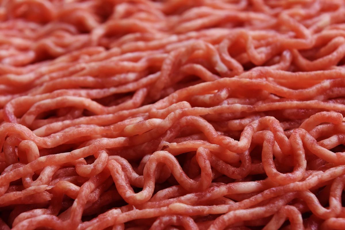 Carne picada en una imagen de archivo