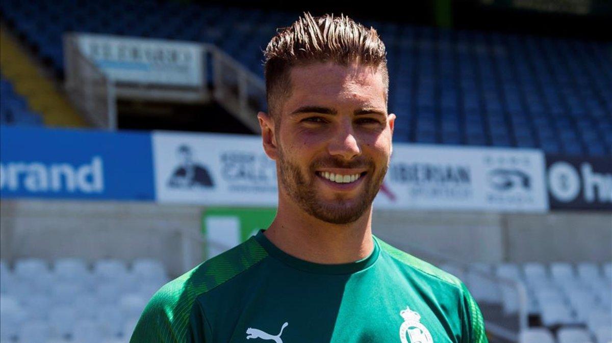 Luca Zidane en su presentación con el Racing