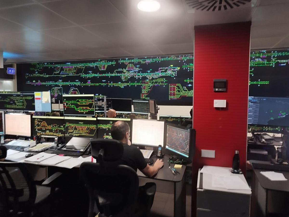 El Centro de Regulación de la Circulación (CRC) de Adif, en la estación de França de Barcelona