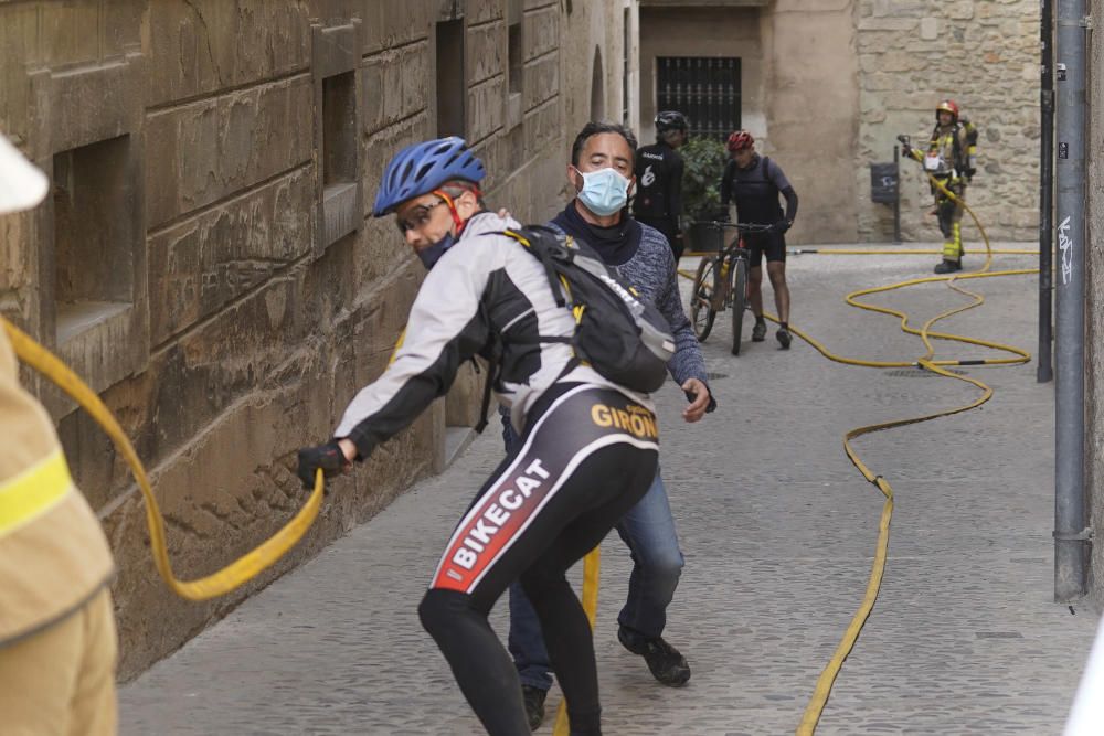 Incendi al Barri Vell de Girona