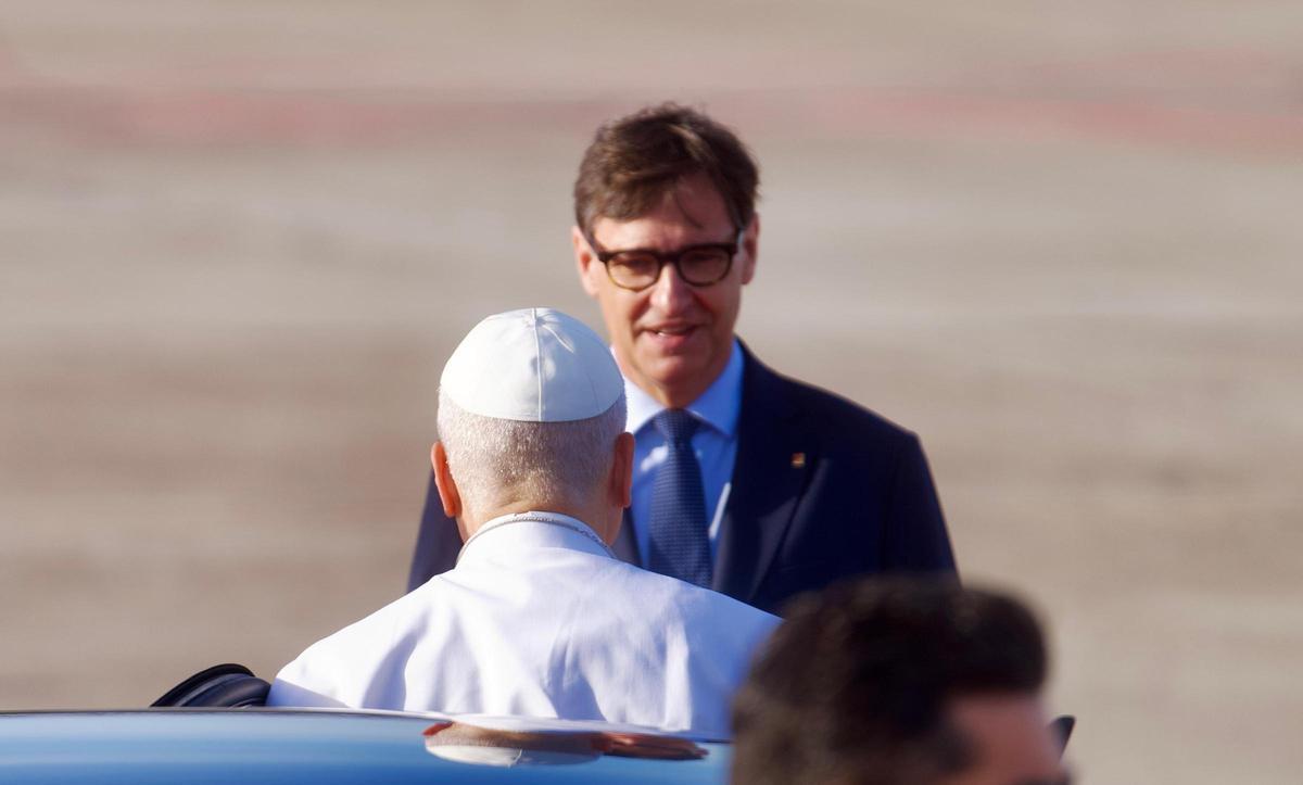 El papa León XIV se despide de Barcelona