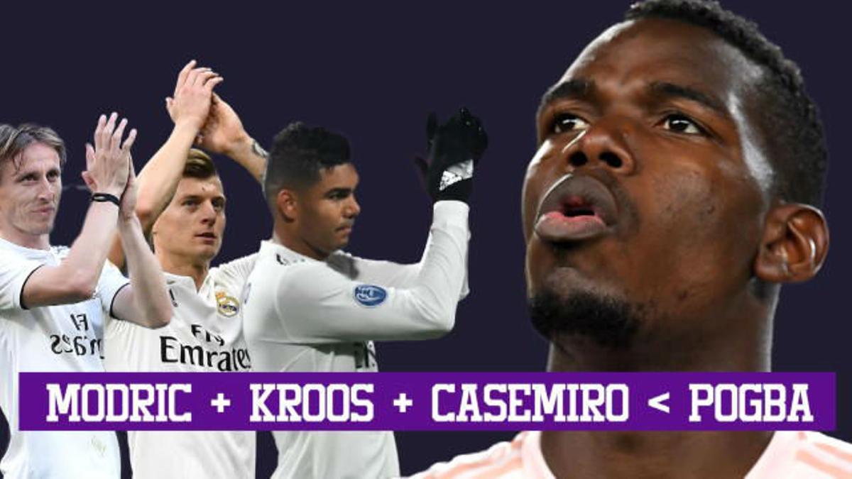 Pogba, mejor que Modrid, Casemiro y Kroos juntos