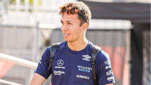 Alex Albon, en el paddock