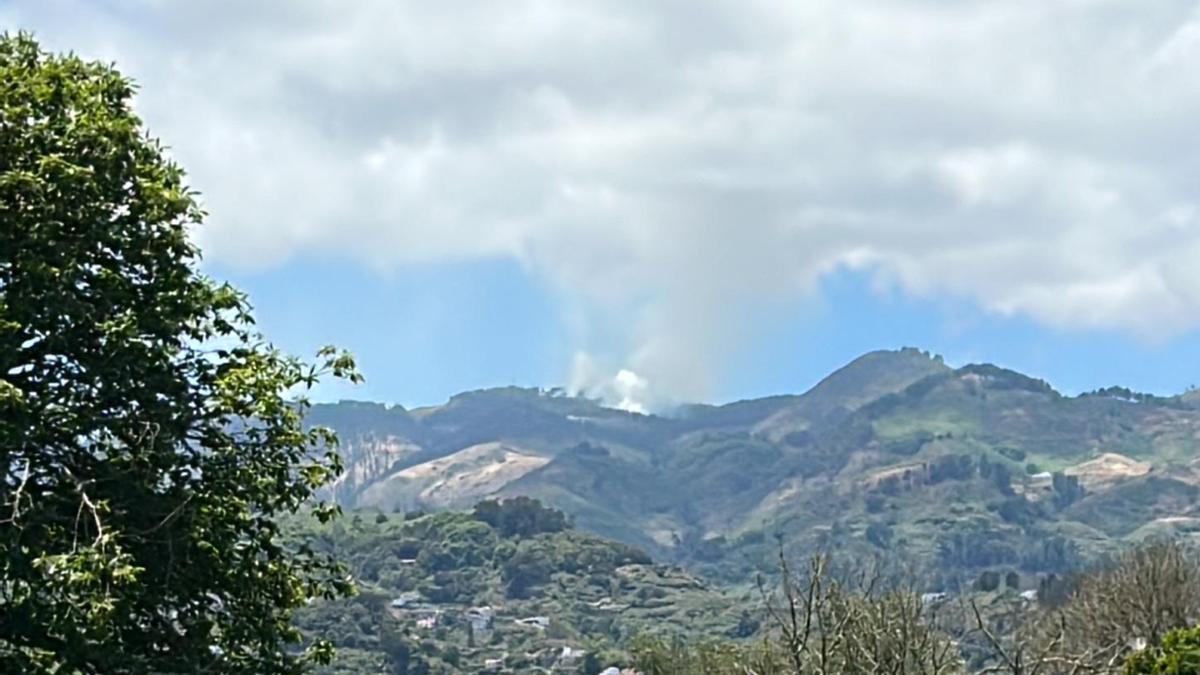 Quema controlada en la cumbre de Gran Canaria