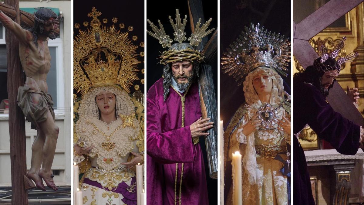 El Cristo de la Sed, la Virgen del Refugio, el Nazareno de la Salud, la Virgen de las Lanzas y Llaga en el Hombro, salen este fin de semana.