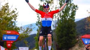 Demi Vollering, en su victoria en la Vuelta