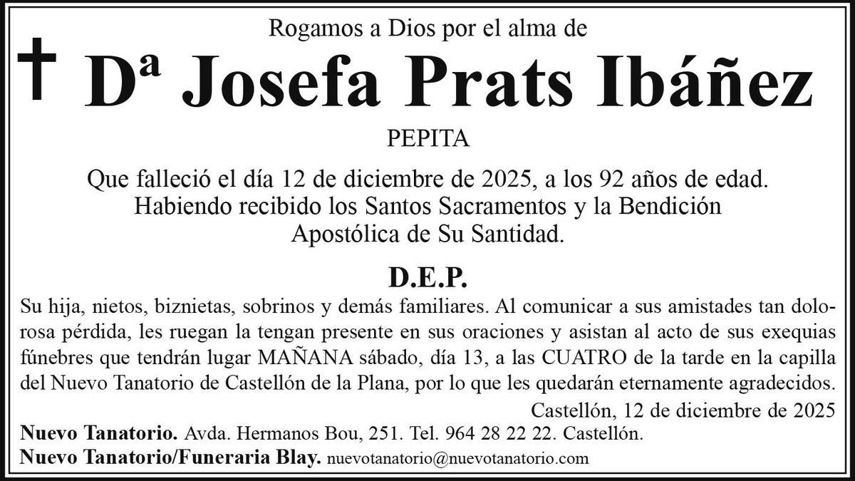 Dª Josefa Prats Ibáñez