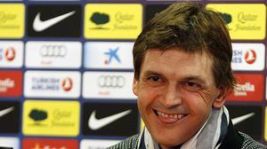 L’entrenador del Barça es mostra optimista en la seva primera compareixença després del seu retorn de Nova York.