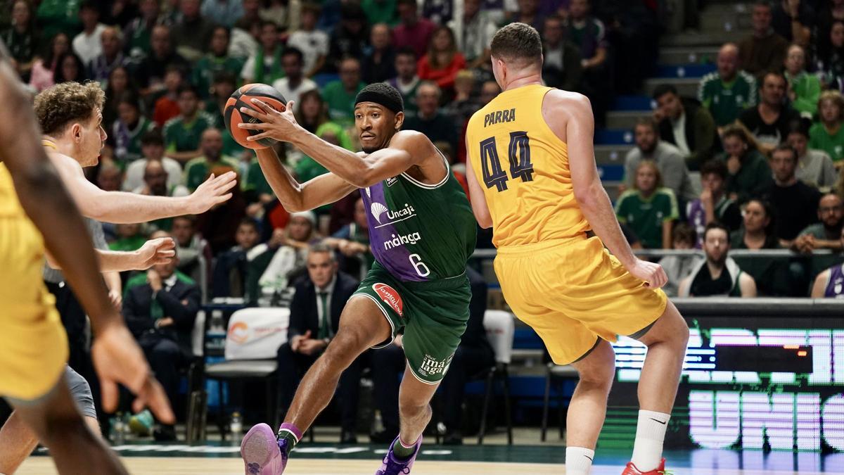 Kameron Taylor, en el partido de la primera vuelta ante el Barça.