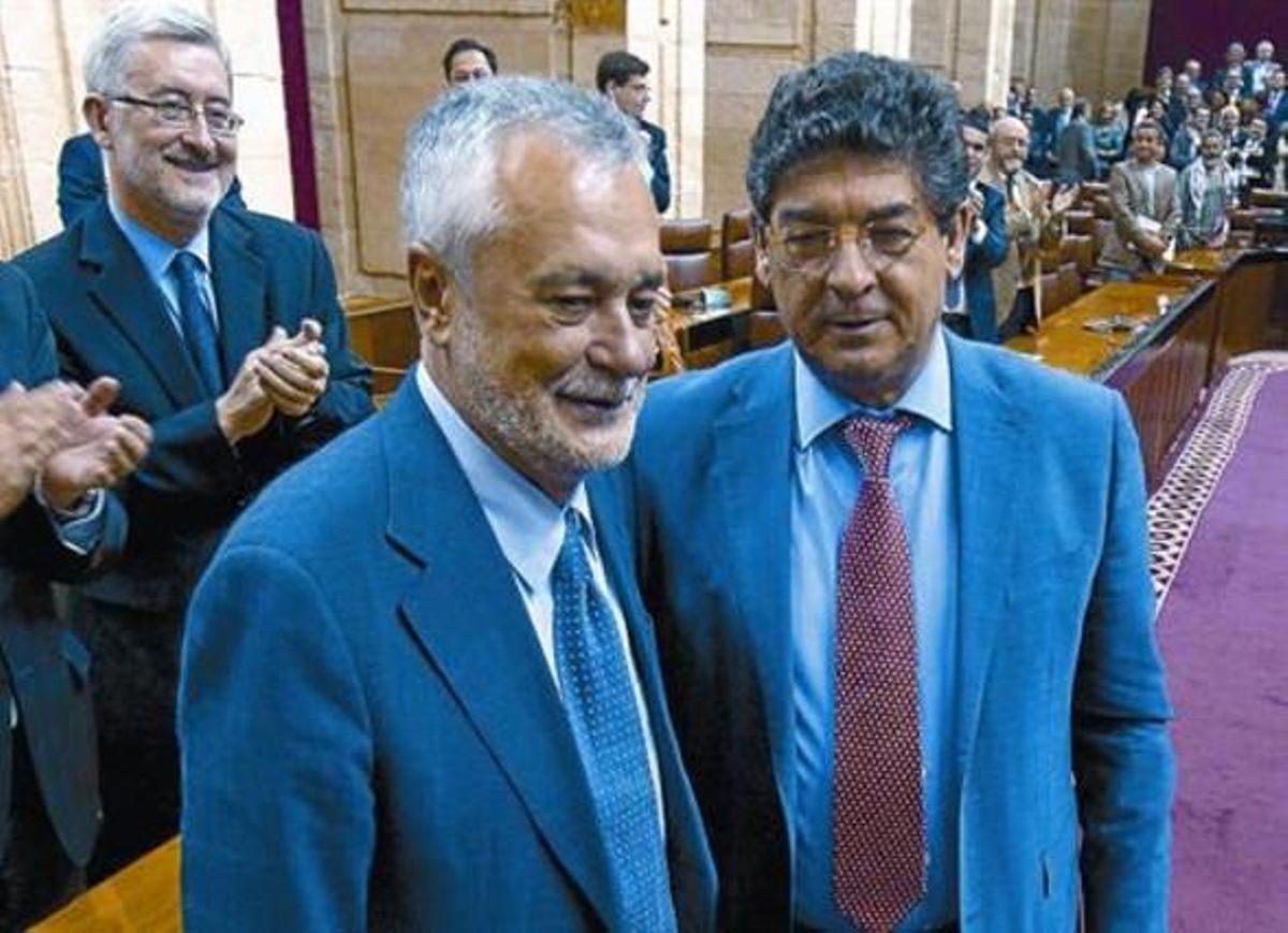 Pacte fràgil 8 El president de la Junta, José Antonio Griñán, i el vicepresident, Diego Valderas (IU). Pacte fràgil 8 El president de la Junta, José Antonio Griñán, i el vicepresident, Diego Valderas (IU).