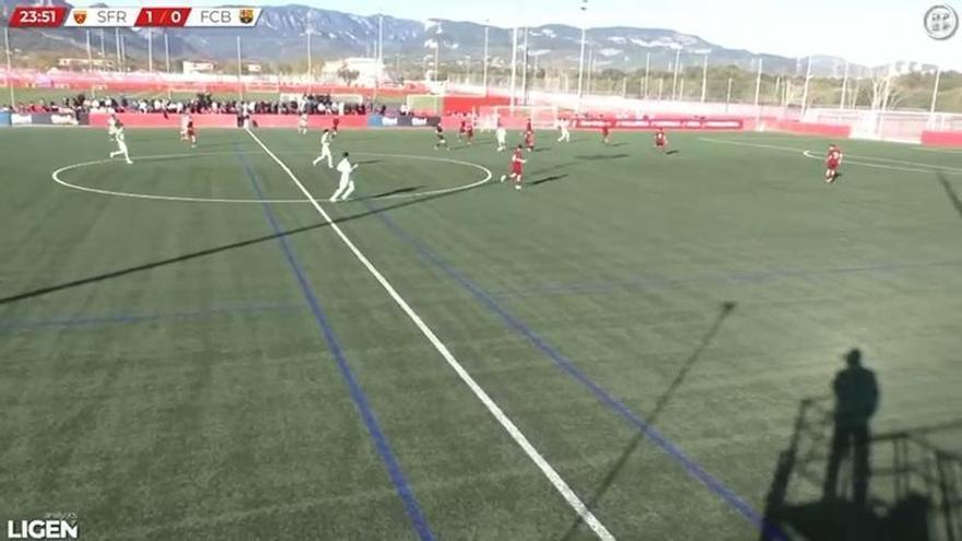 Gol de Ebrima en el campo del San Francisco