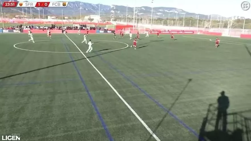 Gol de Ebrima en el campo del San Francisco