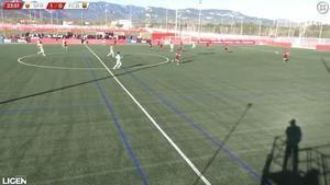 Gol de Ebrima en el campo del San Francisco