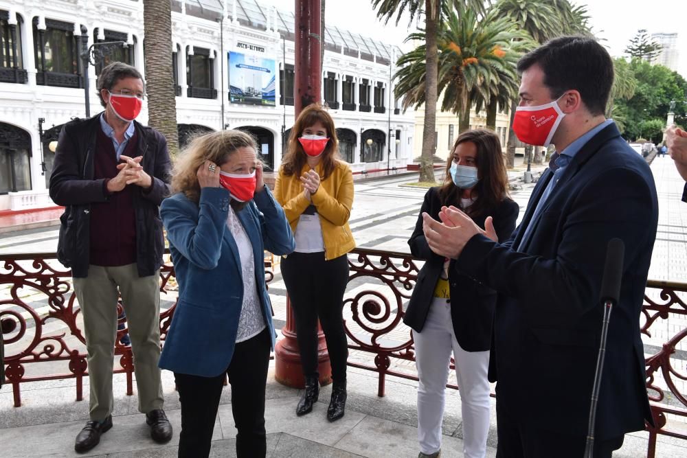 Nadia Calviño y Gonzalo Caballero en A Coruña