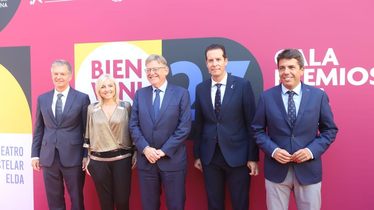 Xicu Costa, Maite Antón, Ximo Puig, Rubén Alfaro y Carlos Mazón.