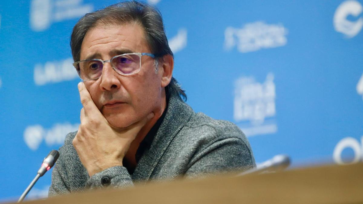 Loren Juarros, durante la rueda de prensa de este miércoles.