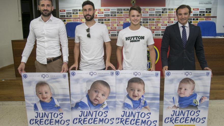 Portillo, Diego Benito, Nani y Parodi en la presentación de la campaña de abonos