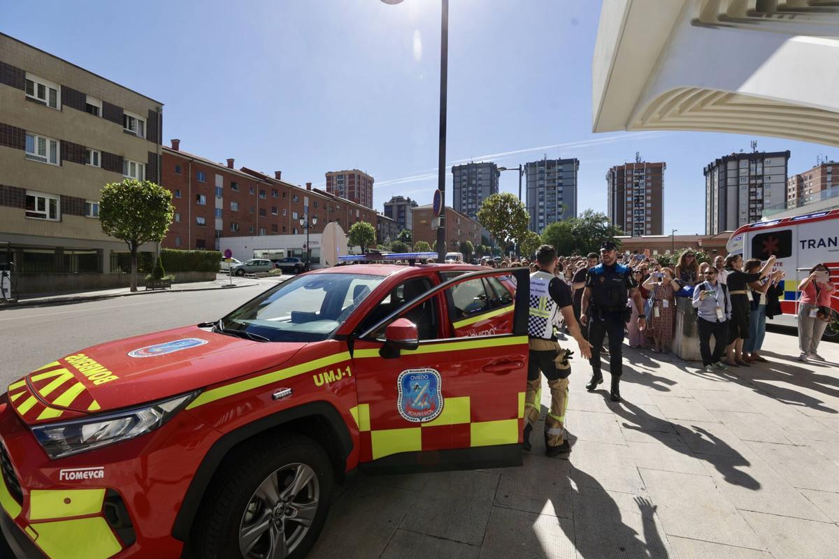 Distintas imágenes del simulacro organizado por la Sociedad Española de Médicos de Familia en Oviedo.