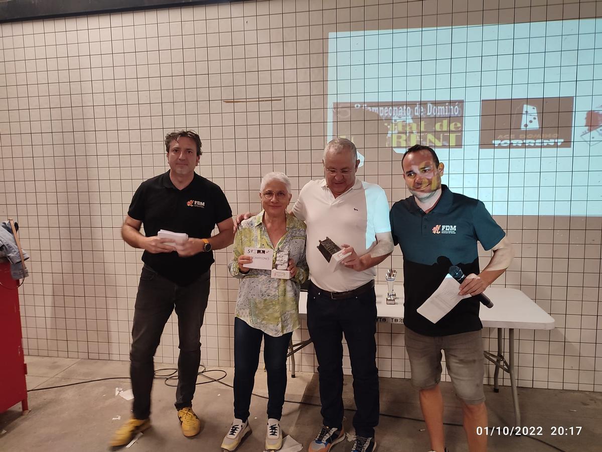 Premiados en el 5º Campeonato de Dominó Ciutat de Torrent.