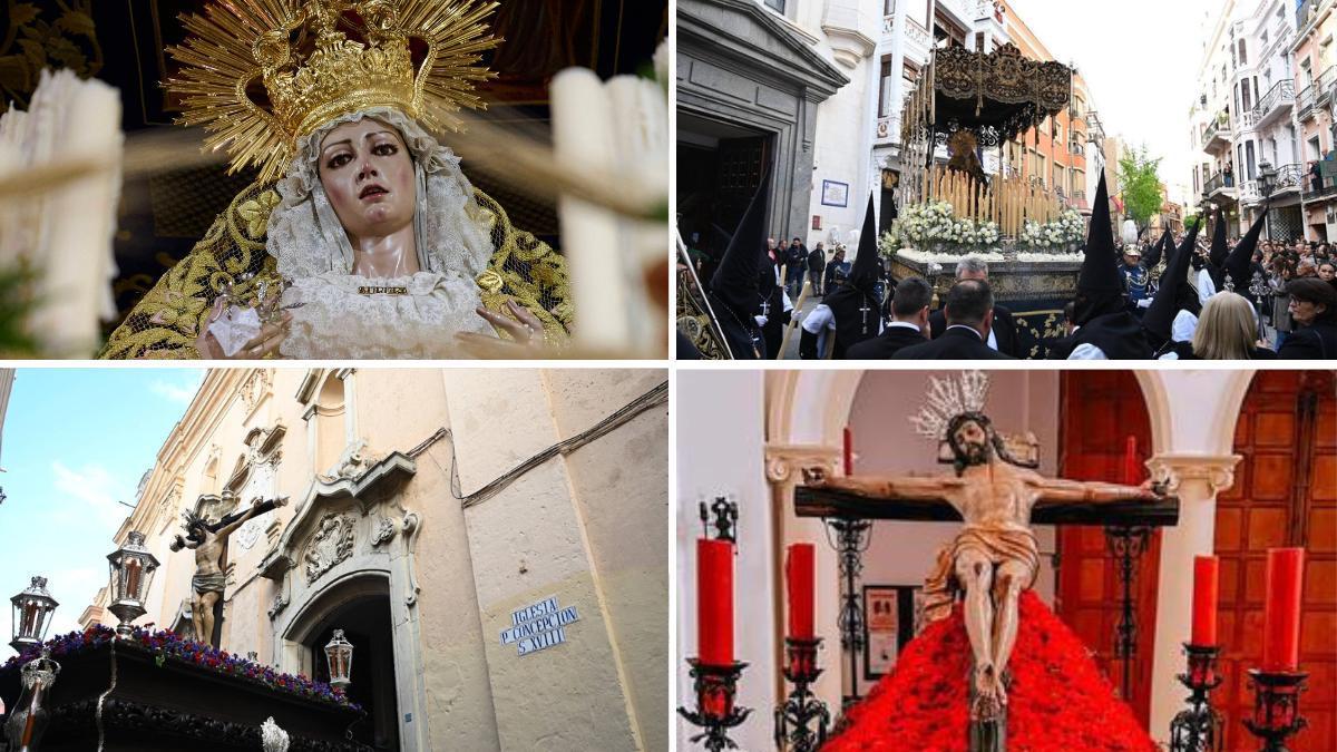 Las cuatro procesiones del Jueves Santo en Badajoz.