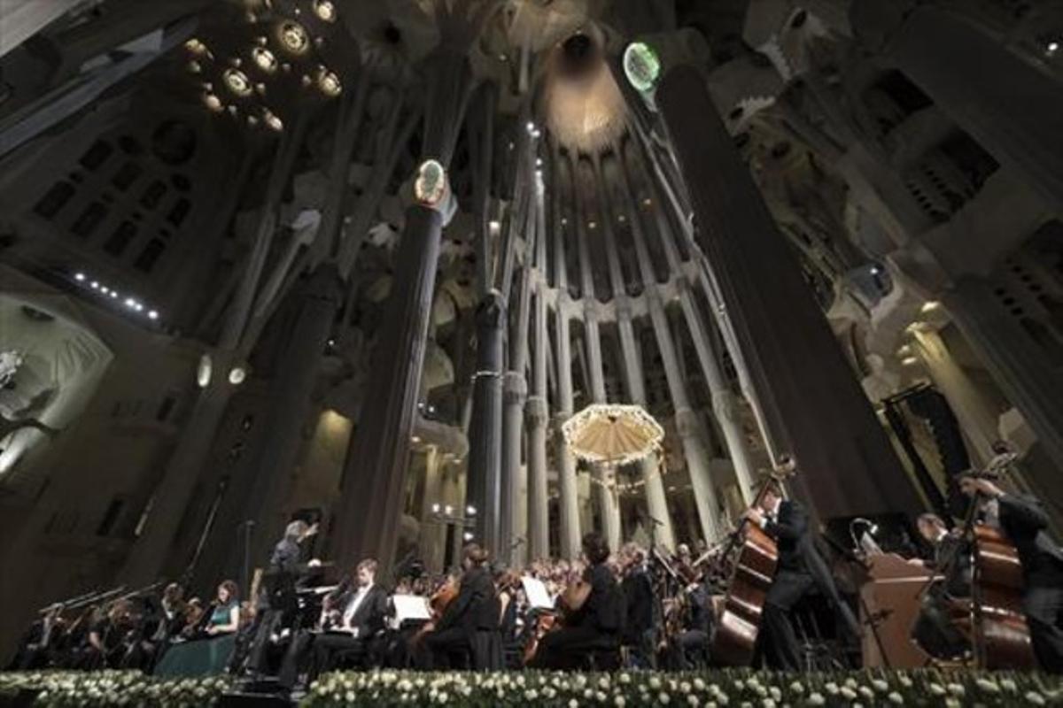 L’OBC, en el concert a la Sagrada Família.