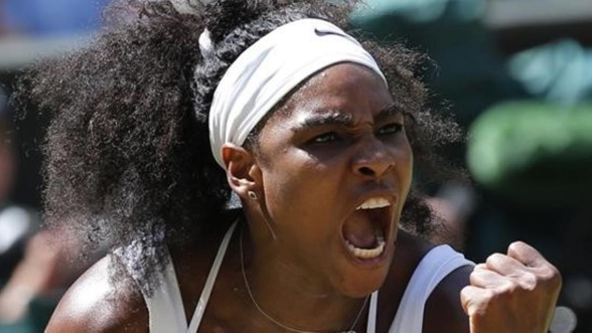 Serena Williams, cuando ganó el torneo de Wimbledon en julio del 2015.