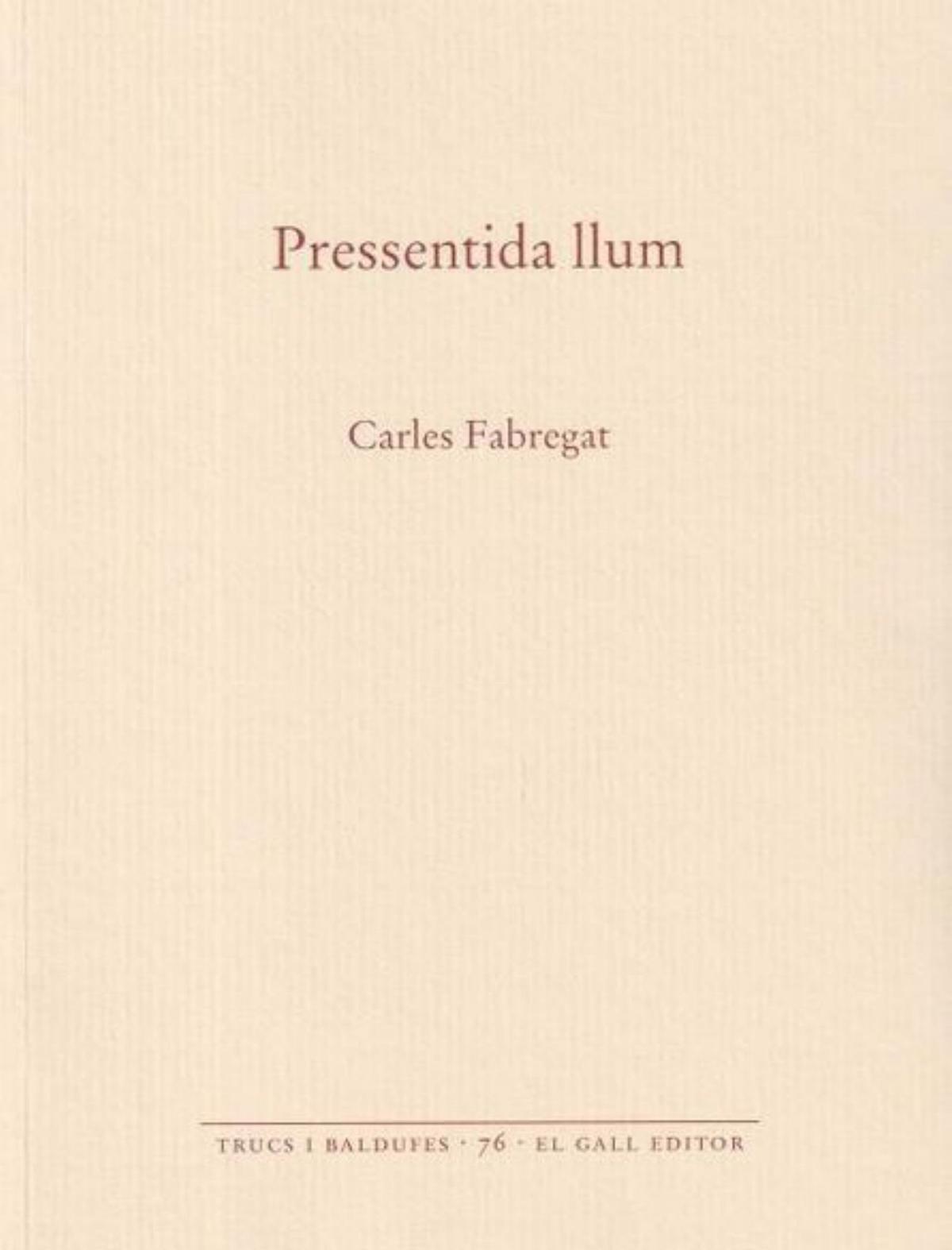 Portada del poemario. | EL GALL EDITOR