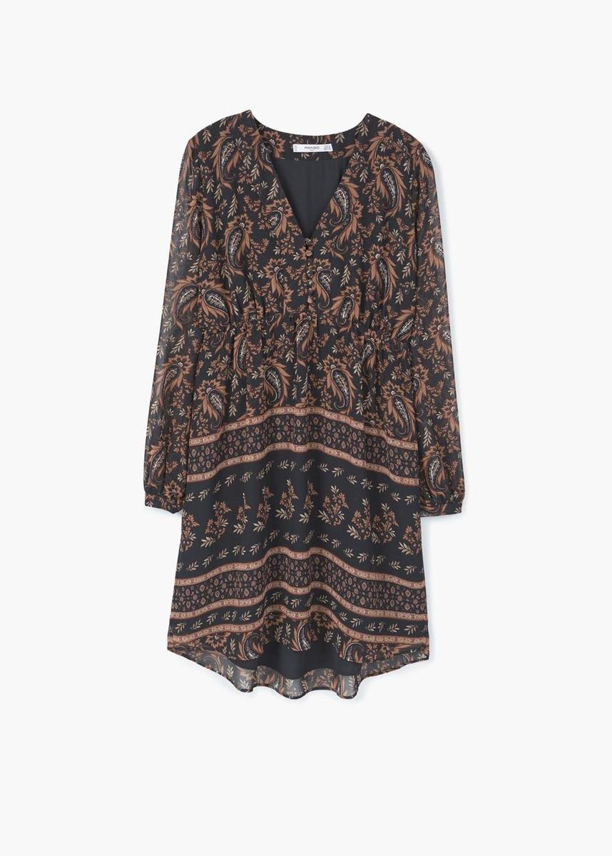 Vestidos boho chic para el otoño, fluido de Mango (39,99€)