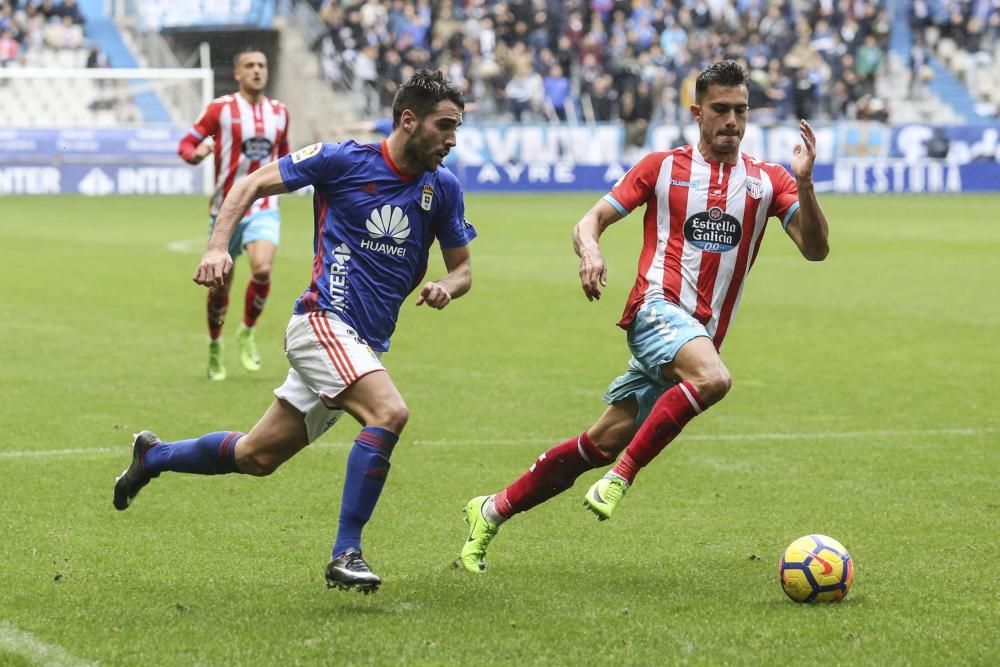 El partido entre el Oviedo y el Lugo, en imágenes