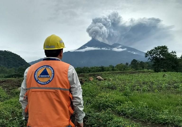 Erupción del volcán de Fuego de Guatemala