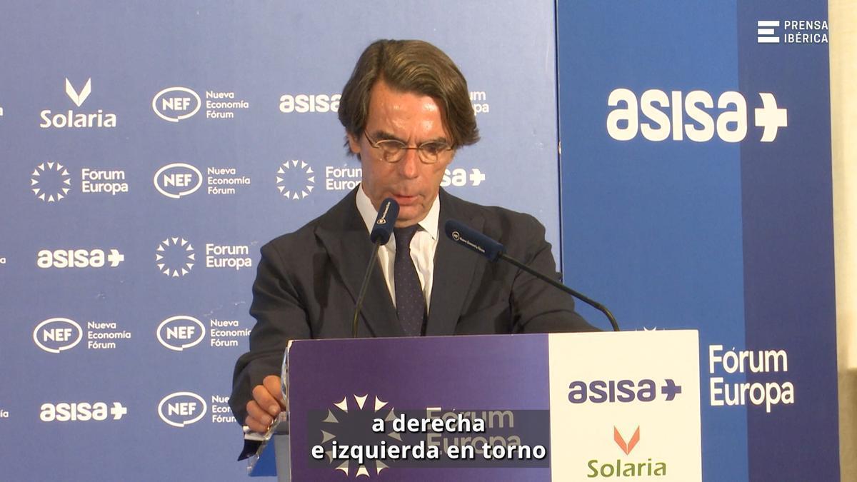 Aznar pide a Feijóo una “mayoría nacional” que interpele “a derecha e izquierda”: “Nos jugamos un cambio de sistema”