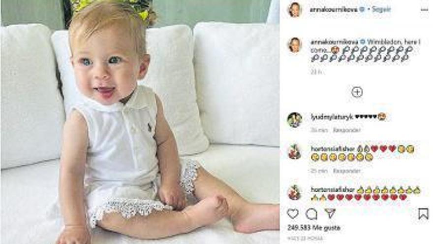 Kournikova presume de su hija Mary en Instragram