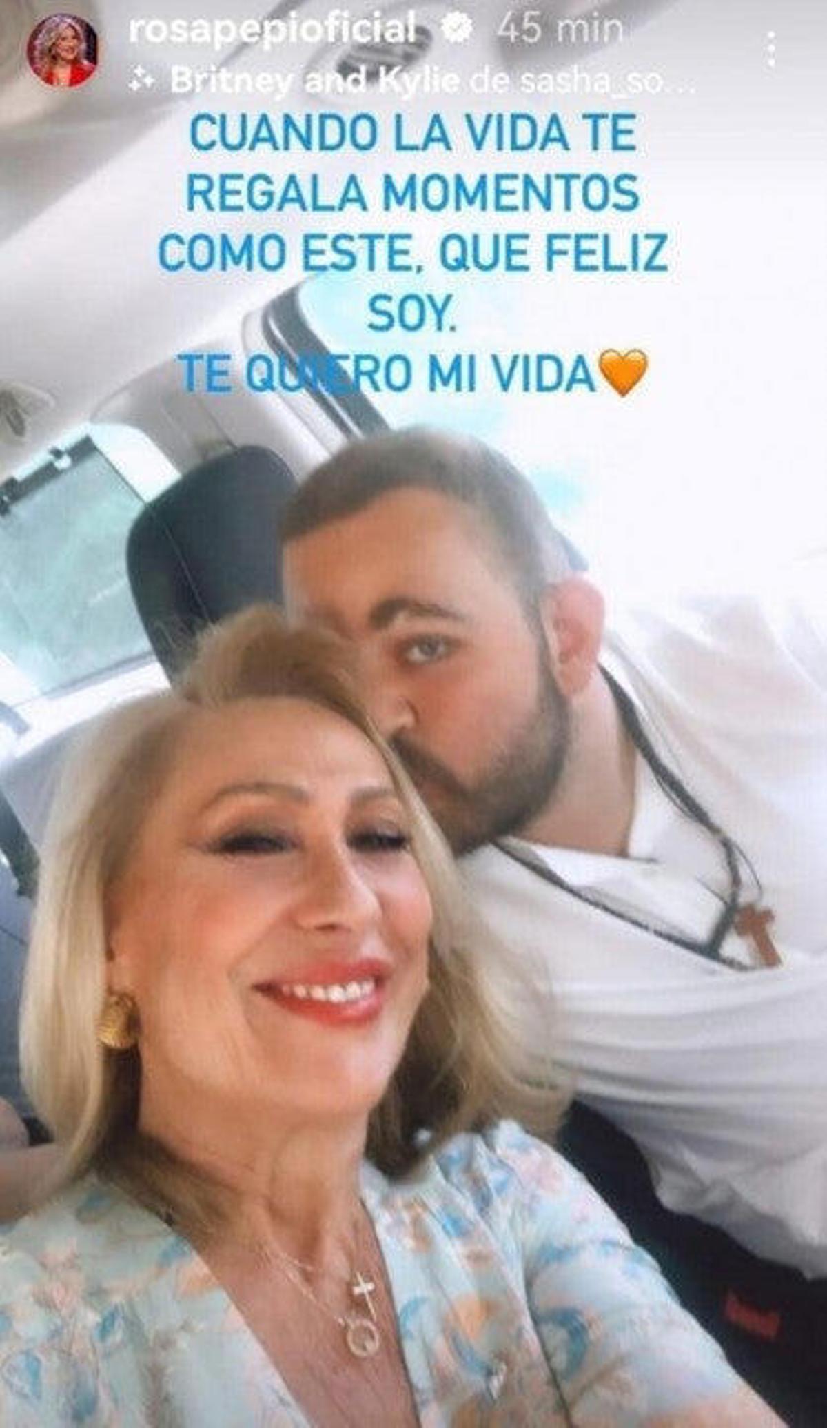 La historia de Instagram de Rosa Benito con David Flores