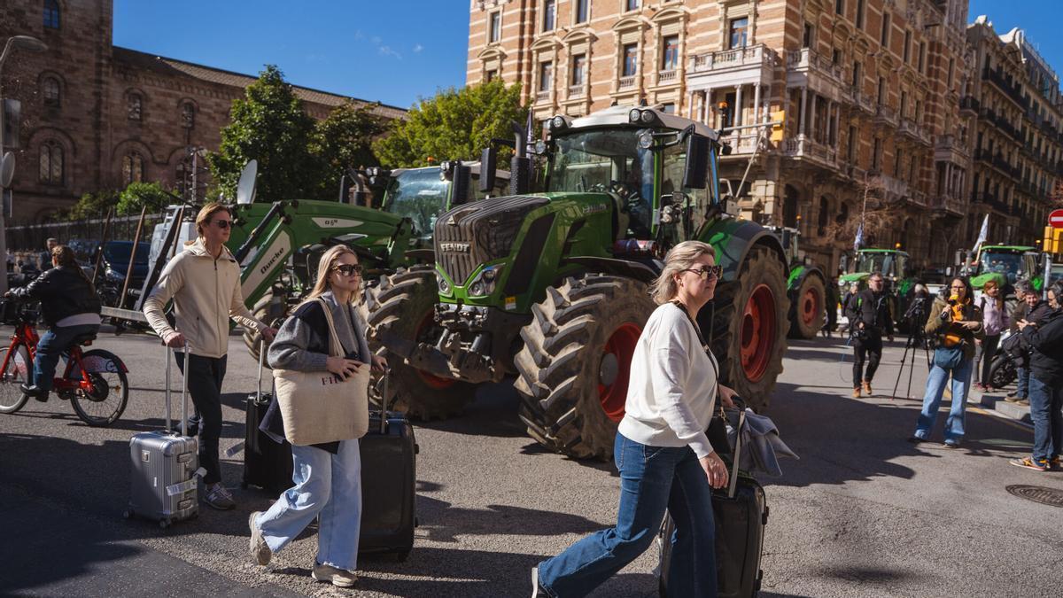 Les mobilitzacions dels pagesos entren a Barcelona