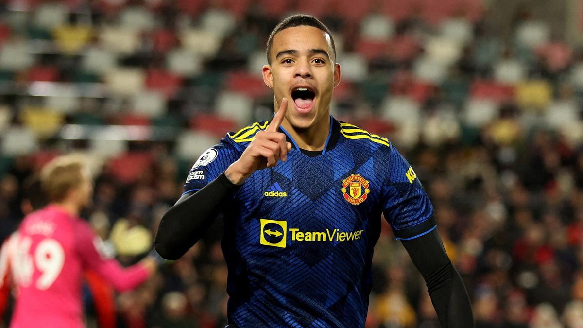 Mason Greenwood celebra un gol esta temporada.